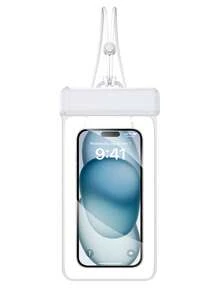 Universal Waterproof Phone Pouch - Touchscreen Swim Bag For Swimming Diving Hot Spring, Rainproof Underwater Photography Dry Bag With Lanyard - White - View 11