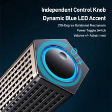 PHILIPS 台式电脑音箱，带动态 RGB 灯的蓝牙 5.1 电脑音箱，双连接模式电脑条形音箱，游戏音箱