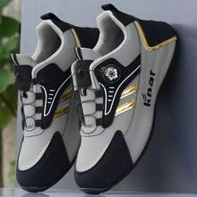 TOLLYET Men's Fashionable Letter Printed Casual Sneakers For Daily Wear And Sports - Grey - View 4
