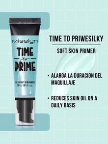 MISSLYN-TIME TO SILKY HYDRATING SKIN PRIMER 30ml, Face Makeup,For Smoothing Skin & Gripping Makeup, Moisturizes , Brand Beauty Makeup, Face Paint Cosmetic, For Women & Girls, Perfect For Winter, Ideal For Y2K, Fancy Fashion, Suitable For Birthday, Best Gift, Valentine's Day Gifts, Party Ready, New Year Gift, Best Color,Vegan & Cruelty-Free - Blue - View 7