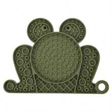 PETSIN 1pc Silicone Slow Feeder Mat, Fish/Frog Shaped, Anti-Gulping, Anti-Spill, With Suction Cup, Wall-Mountable Lick Mat For Cats & Dogs