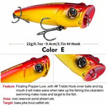 CISEA F25 鱼饵波爬饵适用于钓鱼硬饵 Head 浮水 22 克 9.4 厘米