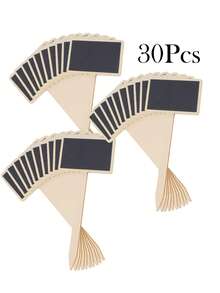 1-30 Pieces Mini Chalkboard Plant Tags, 15 X 6 Cm T-Type Garden Plant Labels With Marker, Wooden Plant Labels Rectangle Tags, Vegetable Plaques For Potted Plants - Multicolor - View 9