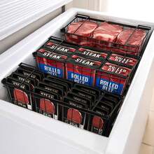 4-Pack Freezer Baskets  Freezer Baskets For Chest Freezers For Chest Freezer Chest Freezer Baskets Organize And Store Food With Handles Improved Air Circulation For Freshness Black - Black - View 7