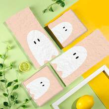 2/4 Paños de cocina con estampado de fantasmas, Halloween, súper absorbentes de microfibra moderna, paños de cocina para cocinar y hornear, paños de cocina estampados, trapos de limpieza, toallas de mano, súper suaves y muy absorbentes, gran regalo para vecinos, madres, amigos, cumpleaños, Halloween, inauguración de la casa, decoración de cocina, artículos esenciales para el hogar