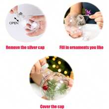 透明塑料圣诞球可填充装饰圣诞树挂饰球吊坠 2026 圣诞节家居装饰礼物