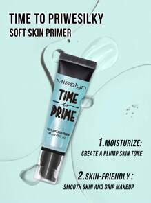MISSLYN-TIME TO SILKY HYDRATING SKIN PRIMER 30ml, Face Makeup,For Smoothing Skin & Gripping Makeup, Moisturizes , Brand Beauty Makeup, Face Paint Cosmetic, For Women & Girls, Perfect For Winter, Ideal For Y2K, Fancy Fashion, Suitable For Birthday, Best Gift, Valentine's Day Gifts, Party Ready, New Year Gift, Best Color,Vegan & Cruelty-Free - Blue - View 6