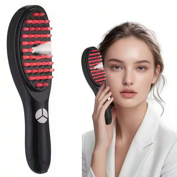 Red Light Hair Brush, Multi-Functional Comb - 3D Massager For Head, Ultrasonic Vibration Atomization, Electric Massage Steam Hair Comb