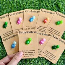 10 Stücke süße Schildkröten Pocket Hug Karten, süße Tierparty Geschenke mit deutschem Text, strapazierfähiges Harz Material, lustiges & einzigartiges Geschenk für Geburtstage, Hochzeiten oder Veranstaltungen, Schildkröten Geschenke, Veranstaltungszubehör, verspieltes Design, hochwertige Verarbeitung - Verschiedenfarbig - Übersicht 7