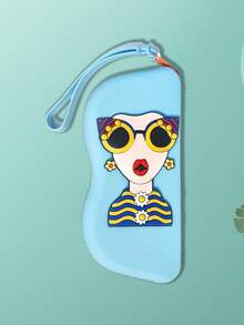 1个硅胶眼镜盒,眼镜收纳袋,可爱防水防尘眼镜盒,旅行配件,旅行必备,个性化DIY设计便携轻巧简约眼镜架,带防丢钩 - 多色2 - 查看 11