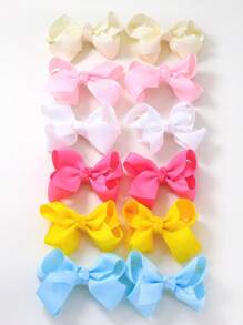 28 pezzi Fermagli per capelli in tessuto multicolore con fiocco, graziosi fermagli a forma di paperella per principesse, dolci barrette per capelli per ragazze, adatti per uso quotidiano