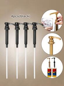 1个糖浆分配器泵头,果酱挤压瓶分配器,完美的生日和节日礼物,适合家庭、商业场所、派对、生日、婚礼、周年纪念日、圣诞节装饰、情人节和圣诞节、万圣节,可用于厨房、浴室配件,多功能分配器头 - 黑色 - 查看 21