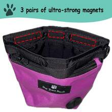 带训练响片的狗粮袋，升级版三重磁扣防漏设计，带便便袋分配器的双杯宠物散步腰包，金属夹腰带狗零食袋狗零食袋遛狗袋