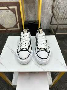 2025新款MMY经典防滑耐磨轻便低帮滑板鞋校园情侣款黑白 - 白色 - 查看 3