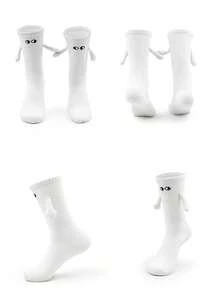 1/2 par de calcetines magnéticos para parejas, calcetines de media caña lindos que se pegan automáticamente, para primavera/otoño - Multicolor - Ver 9