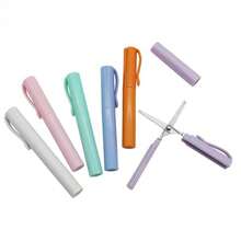 便携式迷你笔剪创意文具，美术剪刀，笔帽手工纸剪刀，圣诞节，圣诞剪纸，圣诞包装剪裁 - 彩色 - 查看 2