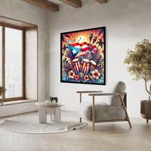 Nature-Inspired 5D Diamond Painting Kit, Blossom Lane & Landscape Full Drill Rhinestone Art For Home Decor - Independence-G7577 - 查看 3