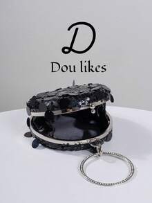 Women's Shiny Sequin Handbag, Sequin Bag, Party Bag, Women's Party Dress, Evening Bag, Party Accessories, Wedding Supplies, Women's Elegant Handbag