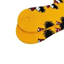 1 Đôi tất họa tiết Mafalda cổ điển chất lượng cao dành cho nữ, tất hoạt hình thường ngày thiết kế chân dung dành cho nữ, mọi mùa - Nhiều màu - Xem 6