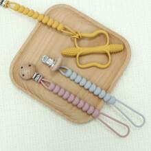 1 Stück Beißring Anti-Verlust-Kette mit Clip, Baby Schnuller Beißspielzeug, geeignet für Babys Jungen und Mädchen