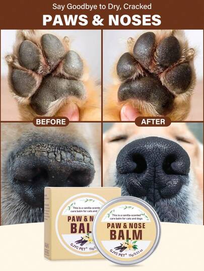 GJYC PET Bálsamo natural para el cuidado de las patas y el hocico - Alivia rápidamente la piel seca, disponible en múltiples fragancias y tamaños, con efectos protectores y curativos