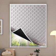 1 件白色窗帘，防风隔热窗帘冬季挡风卧室防寒隔热窗膜