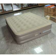 Colchón Inflable Matrimonial Conbomba De Aire Eléctrica Recargable 4000mah Color Beige Hasta 500kg De 200cm X 150cm X 25,campingcolchon Inflable King Size - Beis - Ver 5