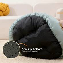 10.89kg Capacity Soft Round Dog Bed With Plush Cover, Non-Slip Bottom, Machine Washable Polyester Fiber, Suitable For Small To Large Dogs, Enhances Home Comfort - Multicolor - View 4