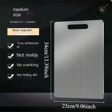 2025 Advanced Stainless Steel Cutting Board - Double Sided Design, Stainless Steel, Suitable For Kitchens And Restaurants