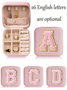 1 Stück Schmuckkasten (A-Z Buchstaben) Schmuckkasten, Aufbewahrungsbox, Schmuckablage, Ohrring Halskette Aufbewahrungsregal, Aufbewahrungsschale, tragbarer Reise-Schmuckkasten, saisonale Aufbewahrung für Herbst/Winter, Ring Ohrring Halskette Aufbewahrungsbox, Präsentationsständer - Geeignet als Geschenkbox für Mädchen und Damen, Halloween Geschenkbox, Weihnachtsgeschenkbox