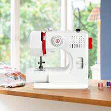 Compact 728 Household Sewing Machine: Electric Mini Sewing Machine With 14 Stitches And Extension Table EU - EU C Type Plug(220-240V) - View 9