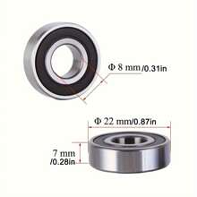 10/20 High-Performance 608RS Micro Skateboard Bearing - Frictionless, High-Performance Assistance For Fast Sliding, Smooth Rolling Assistance For Better Control, Suitable For Long Board, Inline Skates And Scooters, Easy To Install, Essential Equipment For Skateboarding Enthusiasts, A Perfect Gift For Relatives And Friends