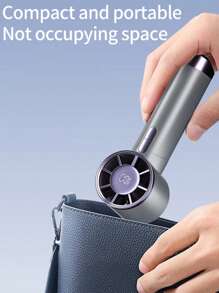 1 件男女通用纯色 USB 可充电大功率迷你手持风扇，适合送礼、夏季户外旅行沙滩运动居家办公日常使用