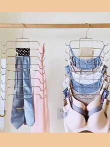 1个多层悬挂式文胸架，运动文胸和围巾收纳挂钩，多功能衣橱配件架，门后式设计，节省空间的分层收纳，可存放内衣、运动服、泳装、帽子和腰带，耐用的门后式安装，易于安装在宿舍、卧室或旅行中使用，高可见度的有序展示，非常适合小空间、衣橱、公寓、宿舍和客房，使衣物整齐可见且易于取用，有助于快速搭配服装。 - 銀色 - 查看 3