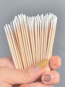 1000支/500支/300支/100支超细尖头清洁棉签，微型精密清洁棉签，眼线修正清洁棉签，遮瑕膏清洁棉签，指甲细节清洁棉签，眉毛精密清洁棉签，口红清洁棉签，卸妆尖头清洁棉签，精密清洁棉签，小面积清洁棉签，适用于耳鼻清洁、化妆和个人护理、指甲尖清洁，多功能美容工具 - 彩色 - 查看 4