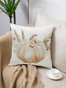 1 buc/4 buc/40 buc față de pernă cu imprimeu de dovleac de toamnă, grâu, frunză de arțar, flori și litere din poliester, 45x45cm, față de pernă decorativă pentru cameră, dormitor, canapea (fără inserție de pernă)