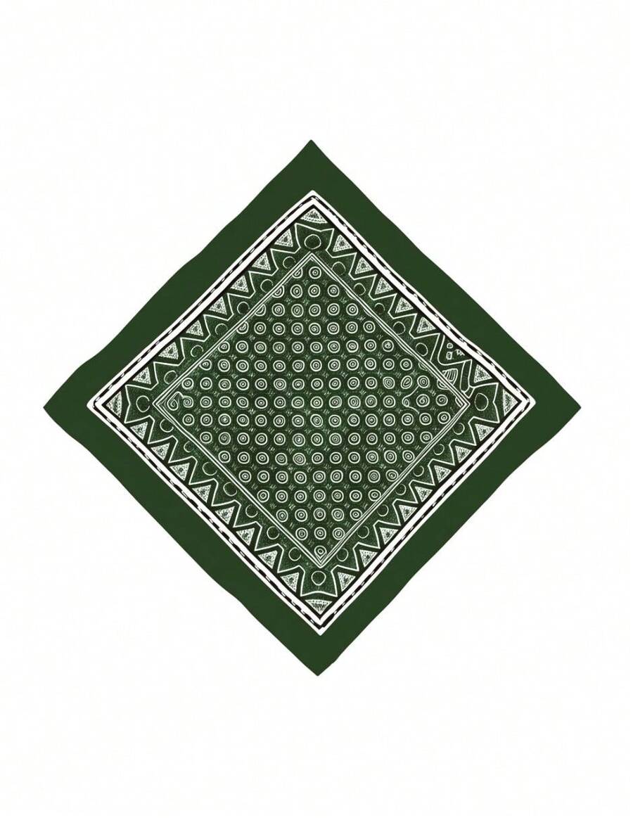 Don Calcetin 12 Paliacates Pañuelo Pashmina Bufanda Algodón Alta Calidad - verde - Ver 1