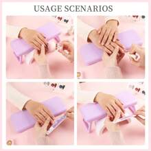 1Pack Foldable Nail Hand Rest - Professional Manicurist Hand Support Pillow, Portable Nail Art Station Essential For Salon & Home Use, Ergonomic Hand Rest For Gel/Acrylic Nails, Great Birthday, Christmas, Nail Appreciation Day Gift For Nail Technicians