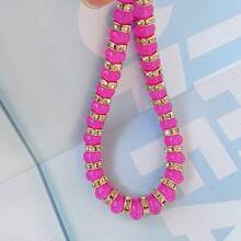 绿红蓝水晶天然不对称特殊切割石珠首饰工艺项链女士配饰颈链时尚短领简约饰品 - beads - 查看 8