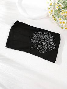 1件复古水钻芙蓉花发带，时尚女士运动发带，时尚运动头巾发饰，秋冬度假装扮时尚发带，优雅围巾女士头巾柔软头巾 - 彩色 - 查看 14