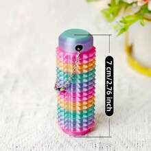 Portachiavi con stimolatore a punte, piccolo oggetto antistress da manipolare, portachiavi antistress, mini rullo massaggiante portatile con punte testurizzate, regalo creativo e originale