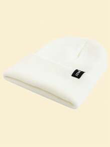 UP POSITIVE 1 件男女通用字母刺绣针织帽，秋冬配饰