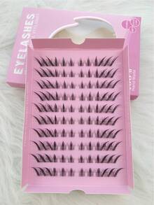 120 Pcs/100Pcs D Curl Fairy Lash Clusters Cartoon Lash Clusters D Curl DIY Eyelash Extension Moist Outward Point Anime Lashes Individual False Lash Cluster With Ultra Thin Invisible Lash Band For Manga Lash Look - D - View 9