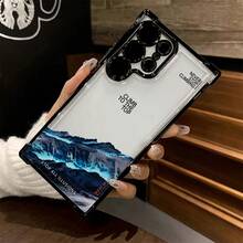 Fashion Snow Mountain Creative Phone Case For Samsung S25 S24 S23 S22 S21 FE Ultra Plus 4G 5G Shockproof Transparent Soft Back Cover - 混合色 - 查看 2
