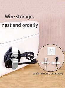 1/5/6/10pcs Household Punch-Free Kitchen Appliances Power Cord Storage Winder, Wall Shelf