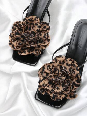 2 piezas Accesorios de zapatos desmontables DIY, decoración con estampado de leopardo y flor de rosa negra, elegantes clips para zapatos de tacón alto, planos, sandalias, tacones, adecuados para citas y fiestas