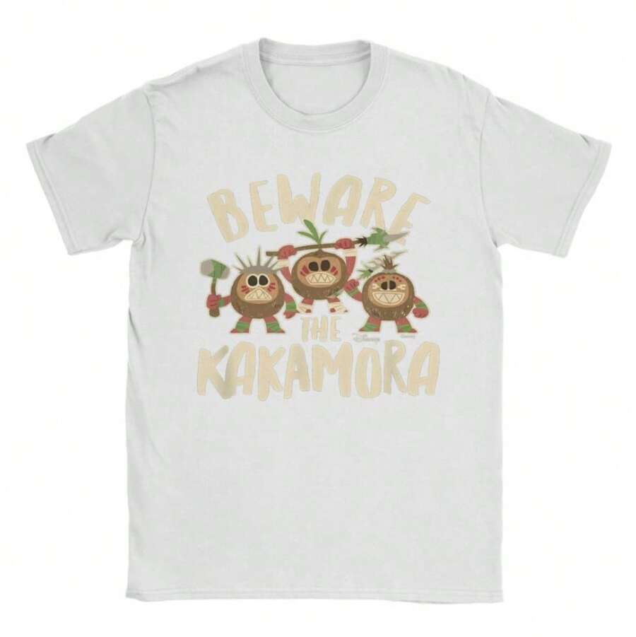 COOL SUMMER MoanaS Beware The Kakamora  Tee Shirt For Men Women Gift Idea T Shirts  Cotton Clothing - 白色 - 查看 1