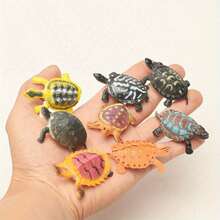 4pcs Turtle Model, Colorful Mini Turtle Ornaments, Decorative Props, Garden Ornaments - Multicolor - View 6
