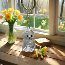 可爱狗毛收纳瓶亚克力高透明卡通宠物毛发纪念收集收纳盒钥匙扣