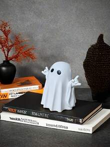 1pc Halloween Solid Ghost Figurine: Cute And Adorable Design, Variety Of Styles, Resin Desktop, Home Decor And Suitable As Photography Prop, Creative Gift For Halloween, Christmas